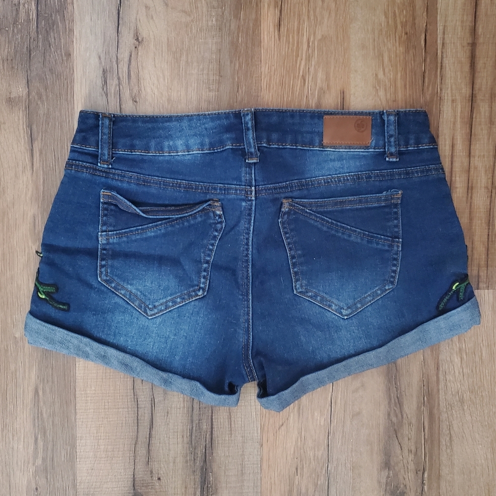 Boom Boom Jeans Jean Style Shorty Shorts - Picture 2 of 4